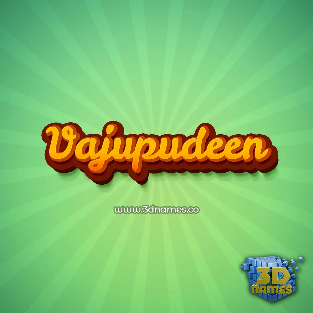 vajupudeen in Green Rays style - 3D name wallpaper