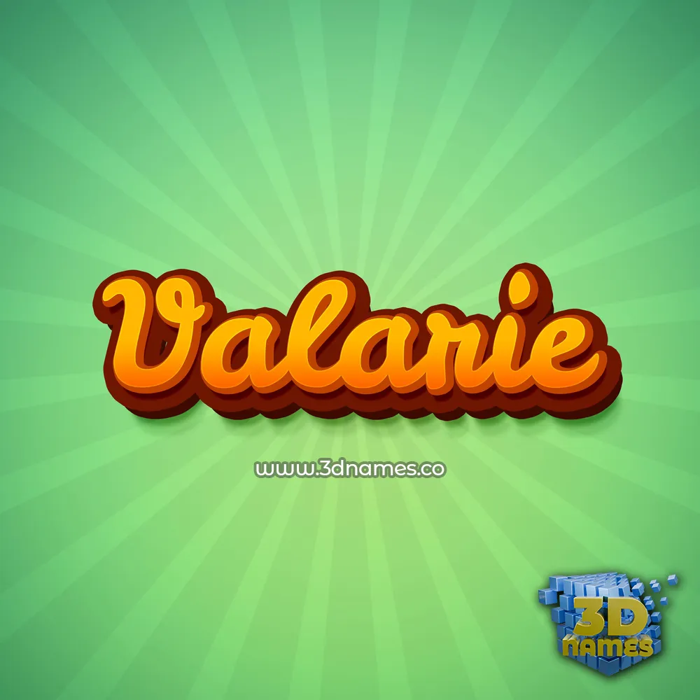 valarie in Green Rays style - 3D name wallpaper