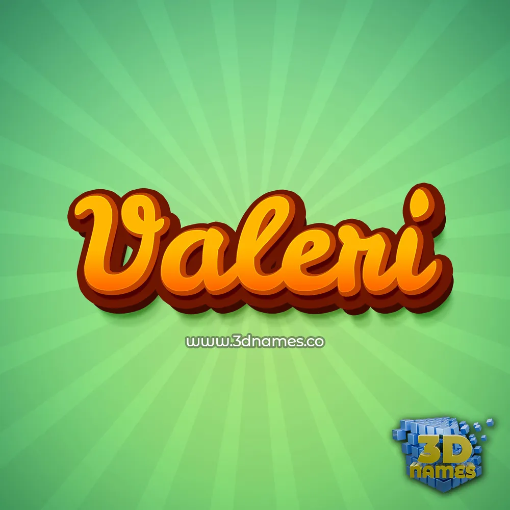 valeri in Green Rays style - 3D name wallpaper