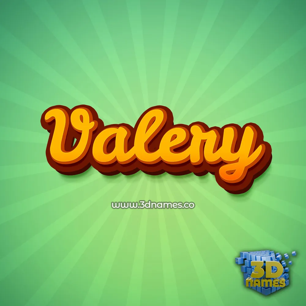 valery in Green Rays style - 3D name wallpaper