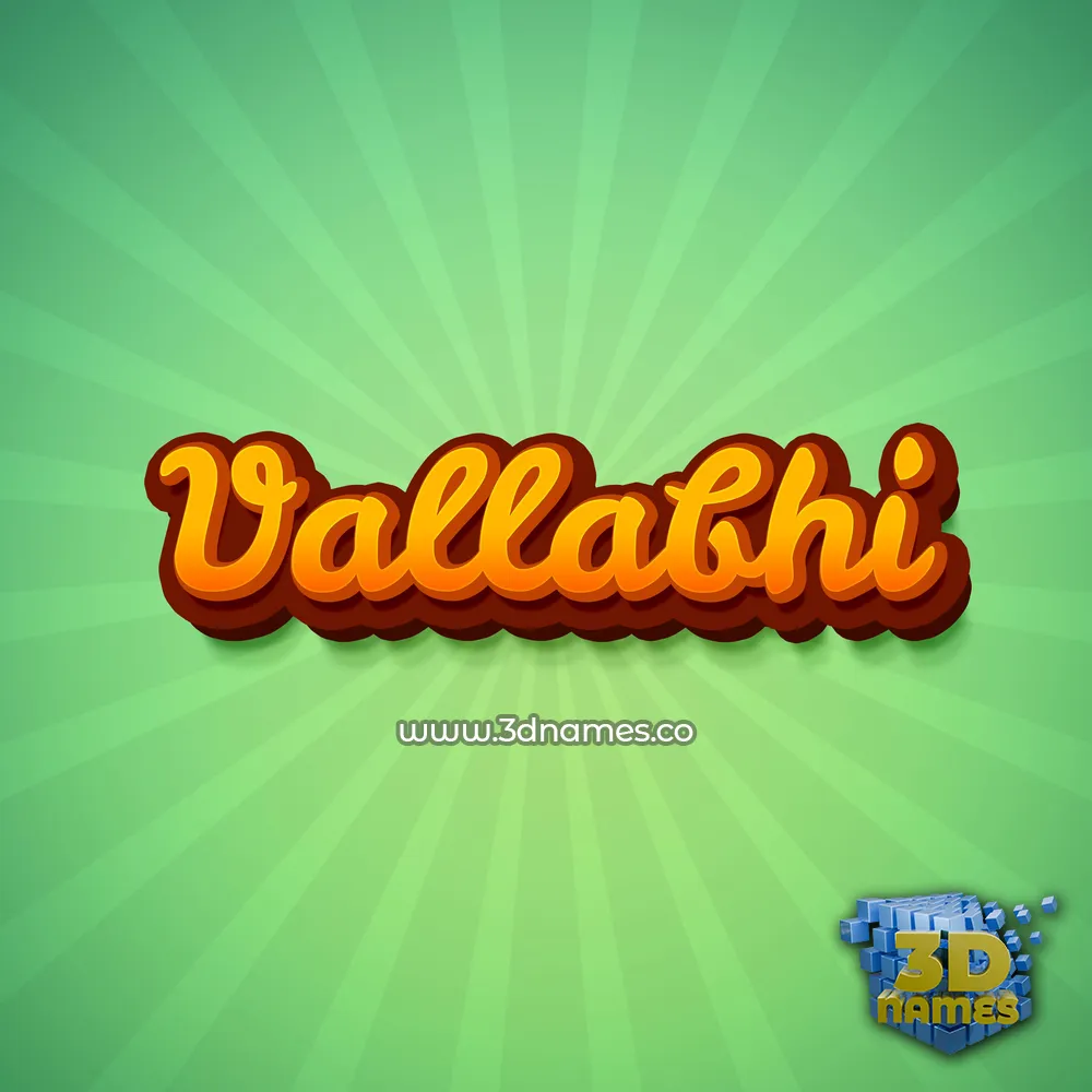 vallabhi in Green Rays style - 3D name wallpaper