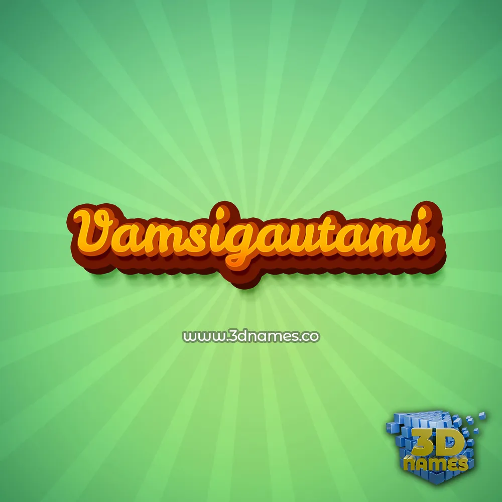 vamsigautami in Green Rays style - 3D name wallpaper