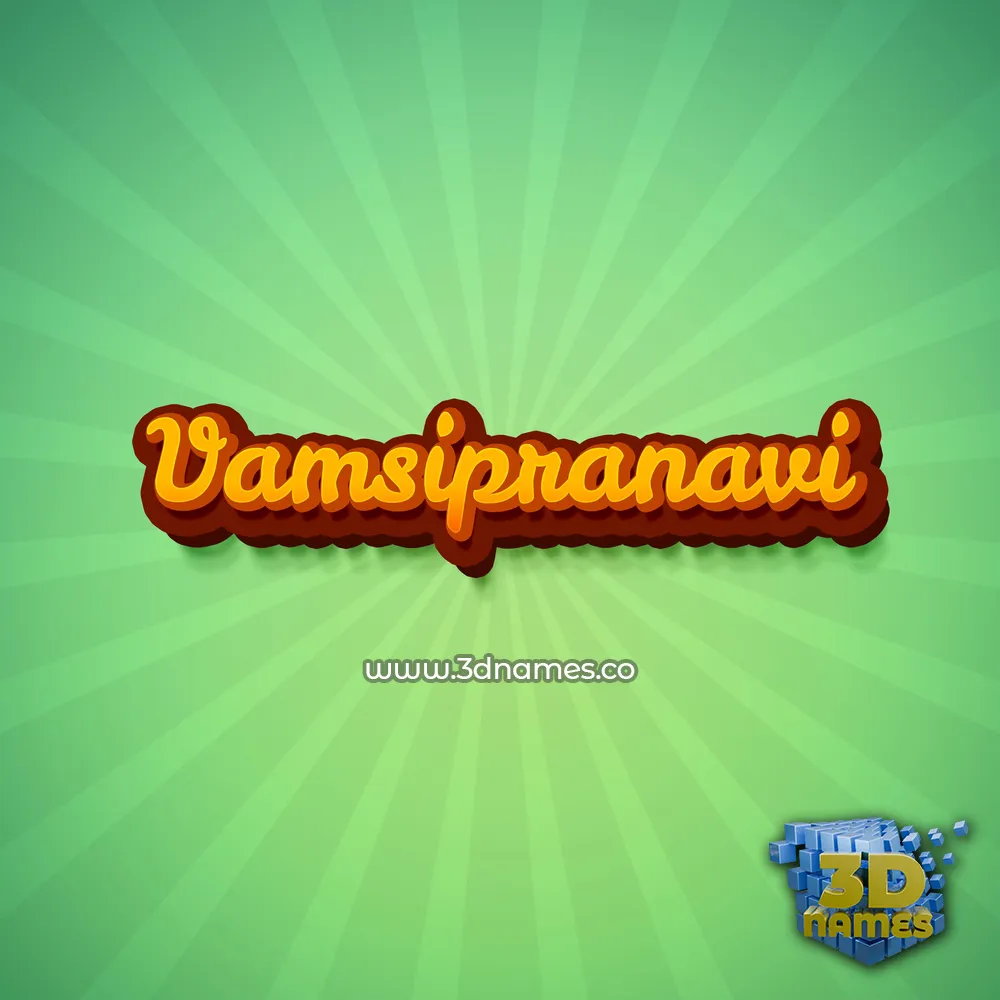 vamsipranavi in Green Rays style - 3D name wallpaper