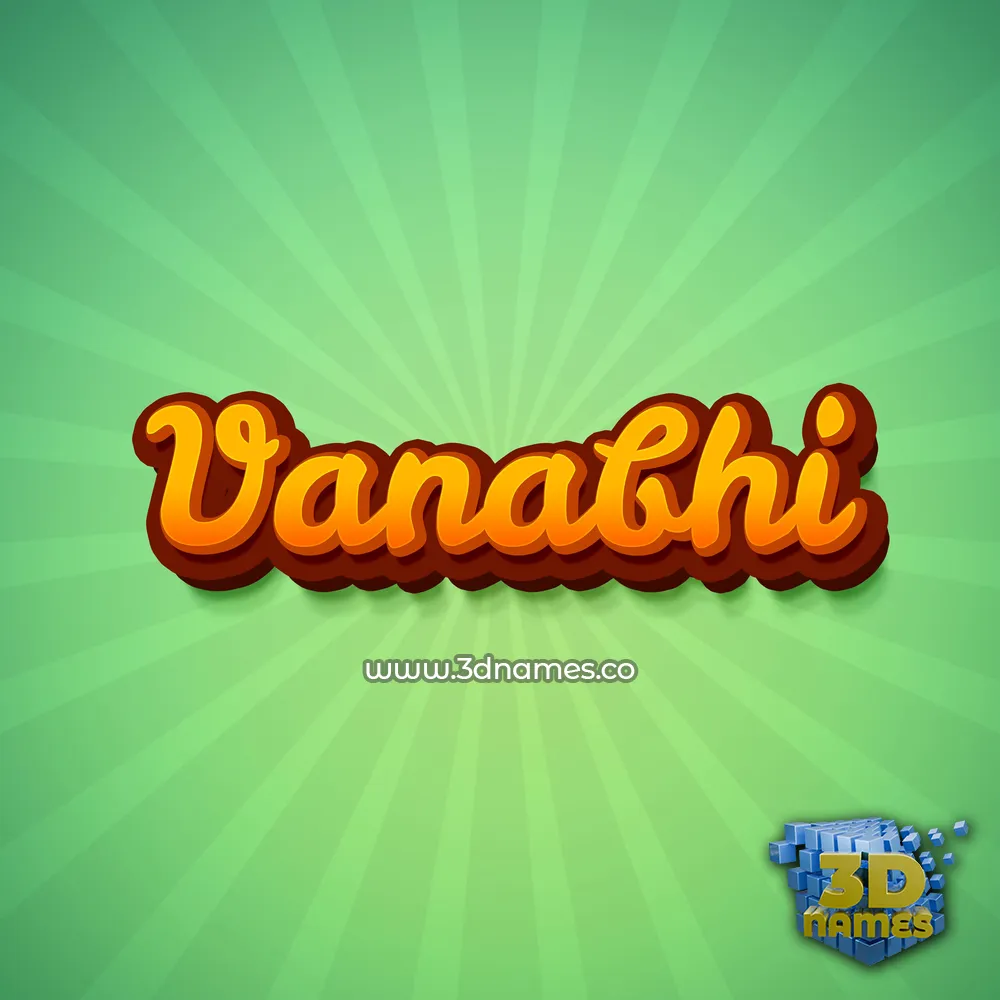 vanabhi in Green Rays style - 3D name wallpaper
