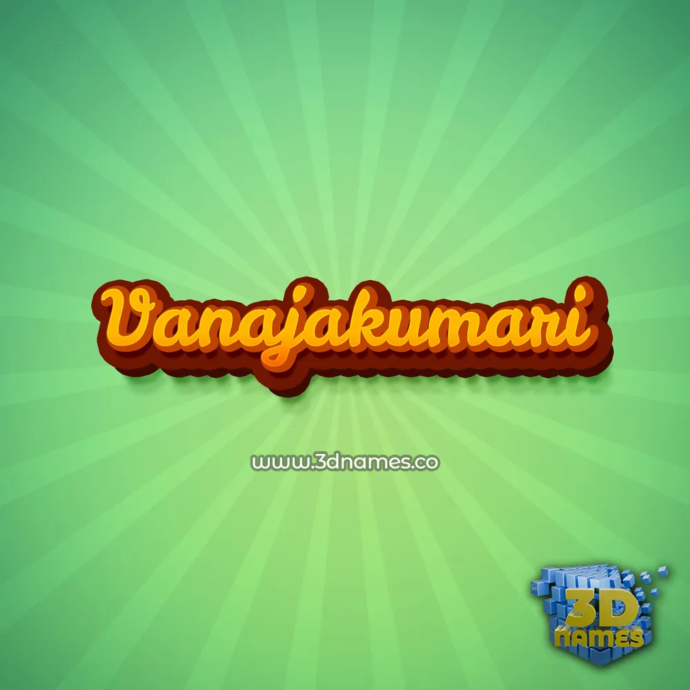 vanajakumari in Green Rays style - 3D name wallpaper