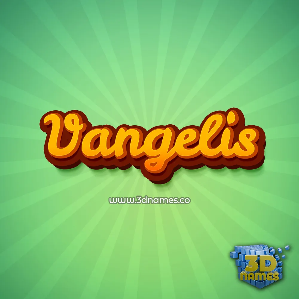 vangelis in Green Rays style - 3D name wallpaper