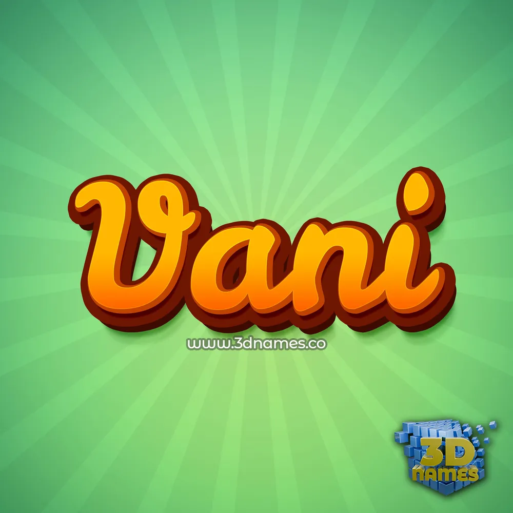 vani in Green Rays style - 3D name wallpaper