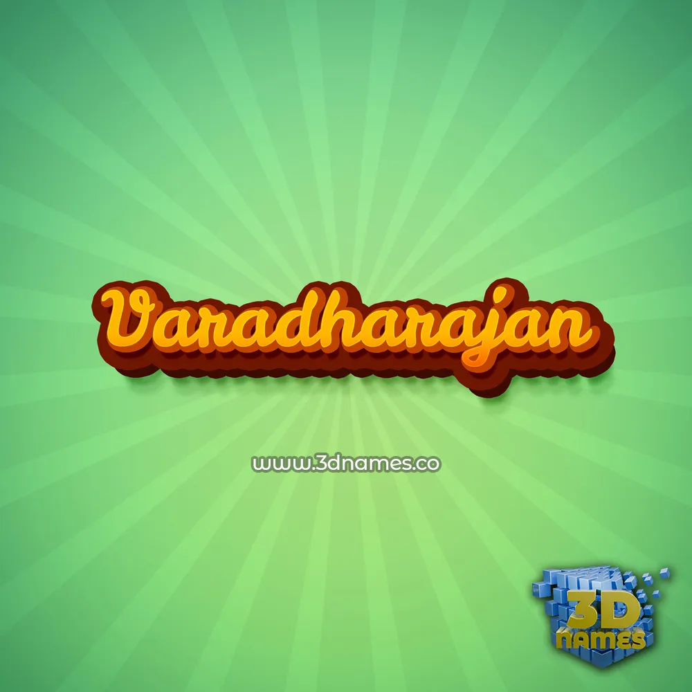 varadharajan in Green Rays style - 3D name wallpaper