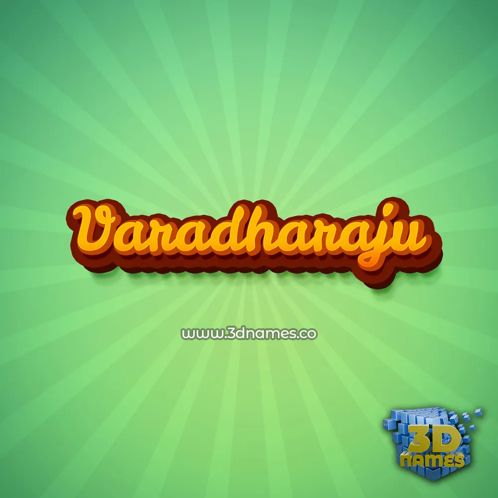 varadharaju in Green Rays style - 3D name wallpaper