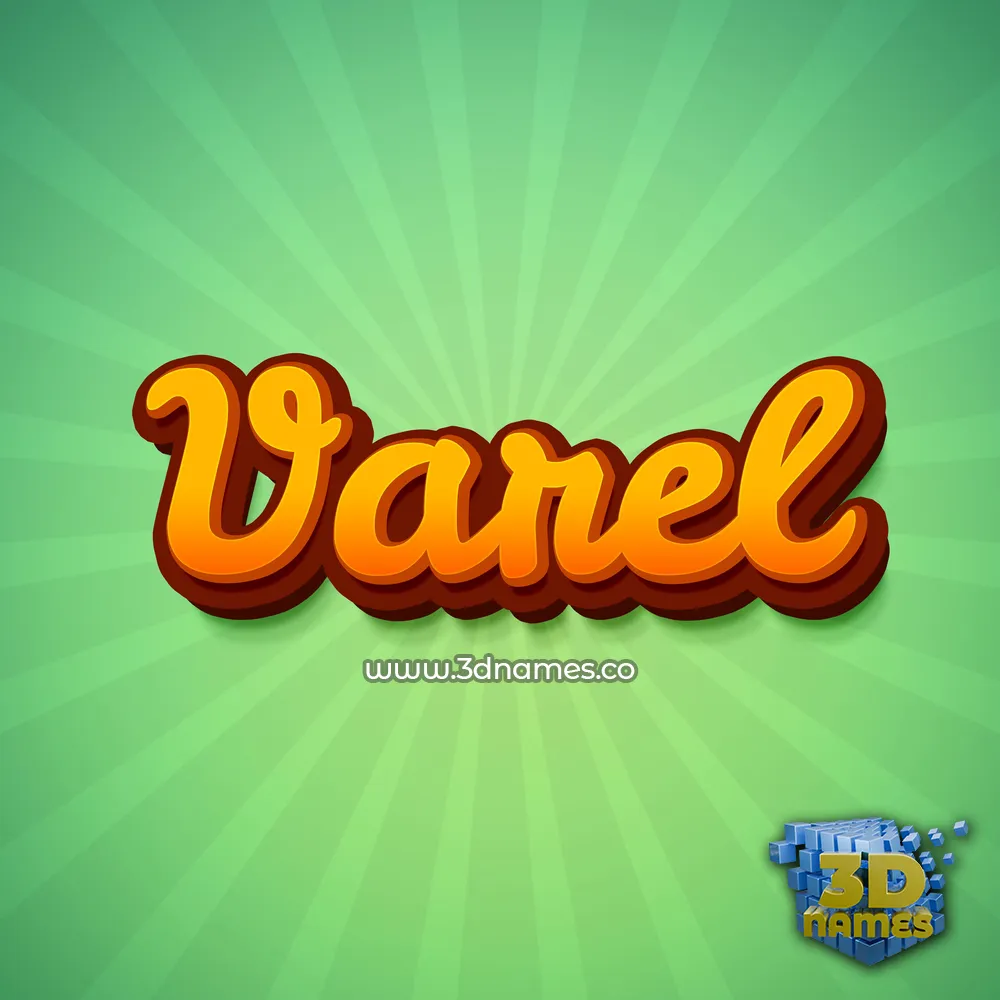 varel in Green Rays style - 3D name wallpaper