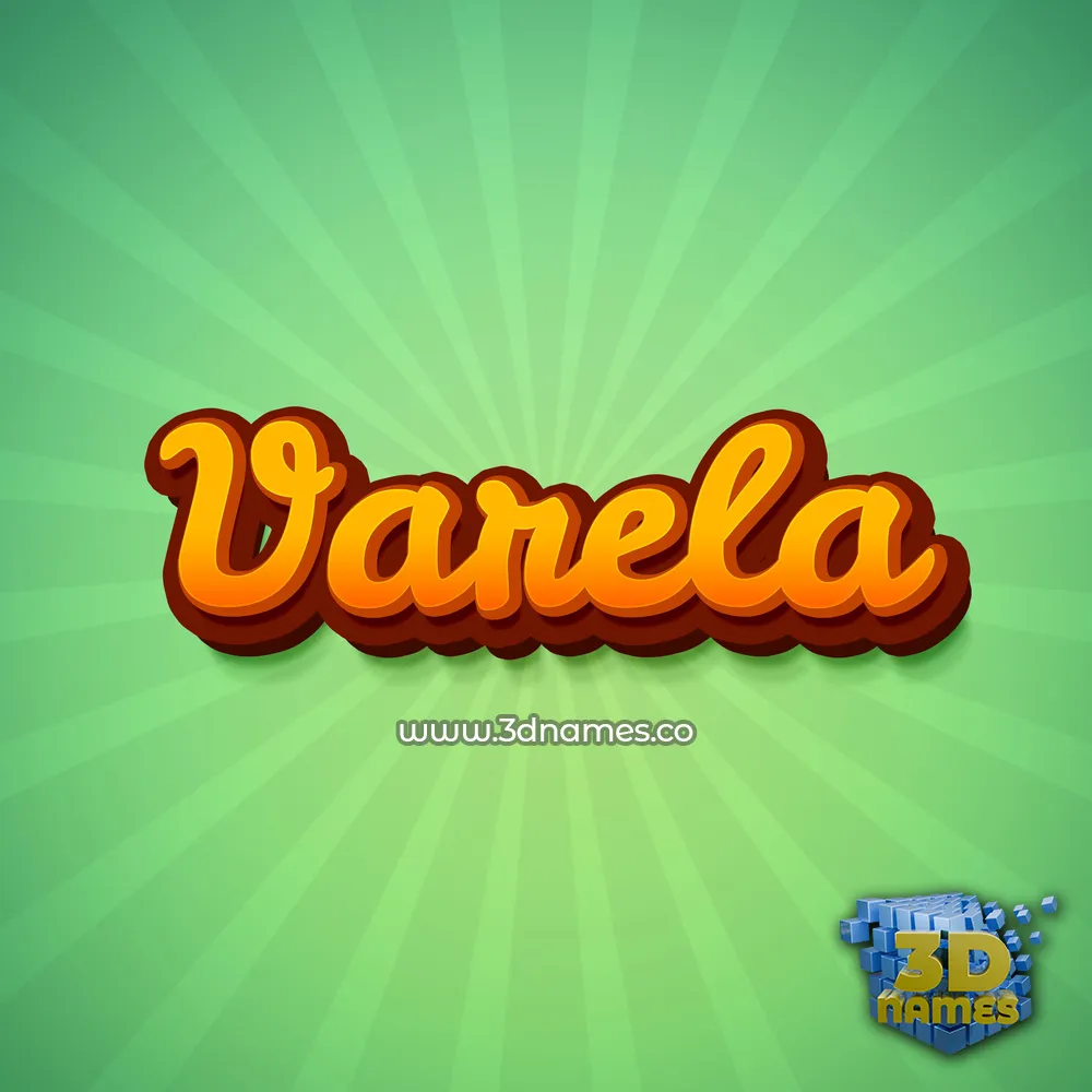 varela in Green Rays style - 3D name wallpaper