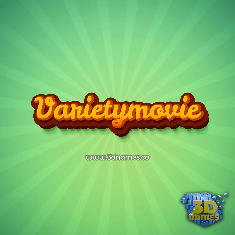 varietymovie in Green Rays style - 3D name wallpaper