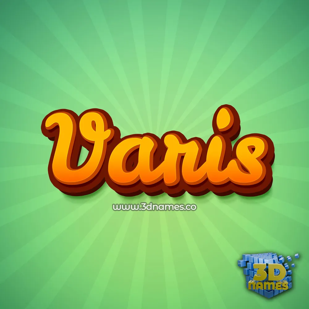 varis in Green Rays style - 3D name wallpaper