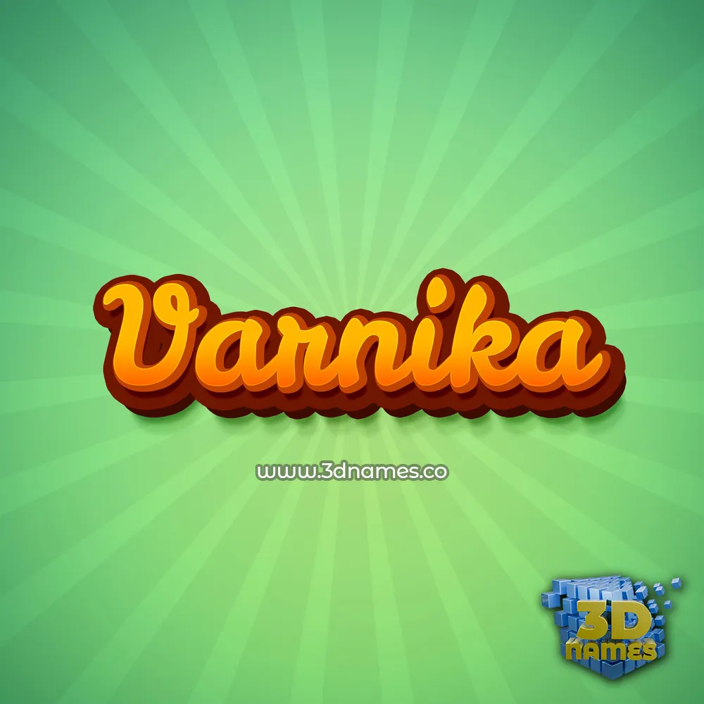 varnika in Green Rays style - 3D name wallpaper