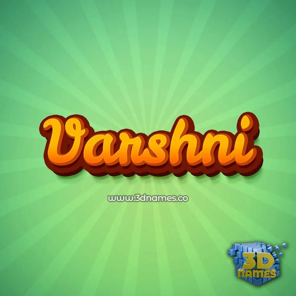 varshni in Green Rays style - 3D name wallpaper