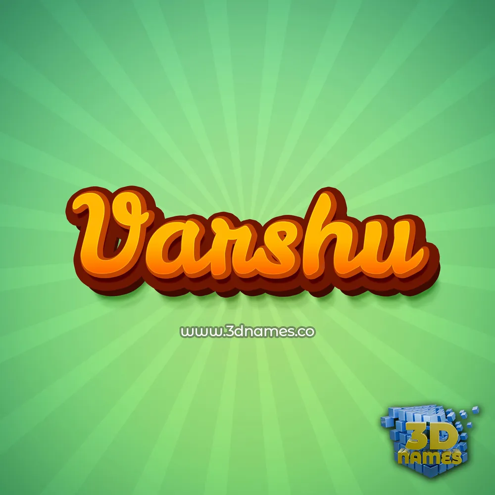 varshu in Green Rays style - 3D name wallpaper