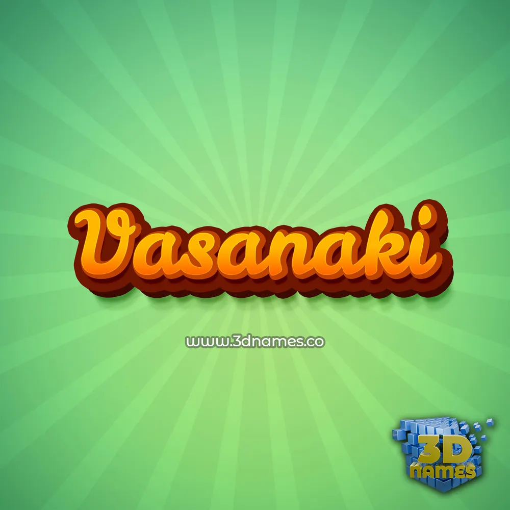 vasanaki in Green Rays style - 3D name wallpaper