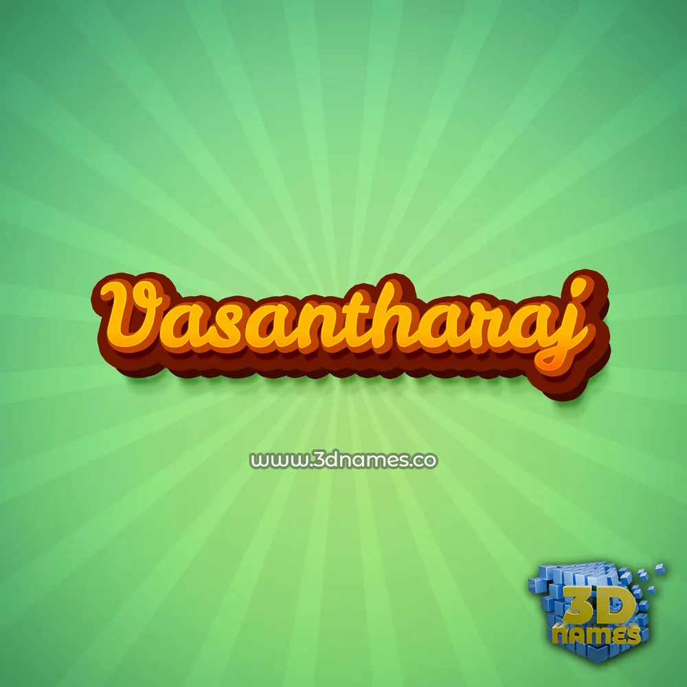 vasantharaj in Green Rays style - 3D name wallpaper