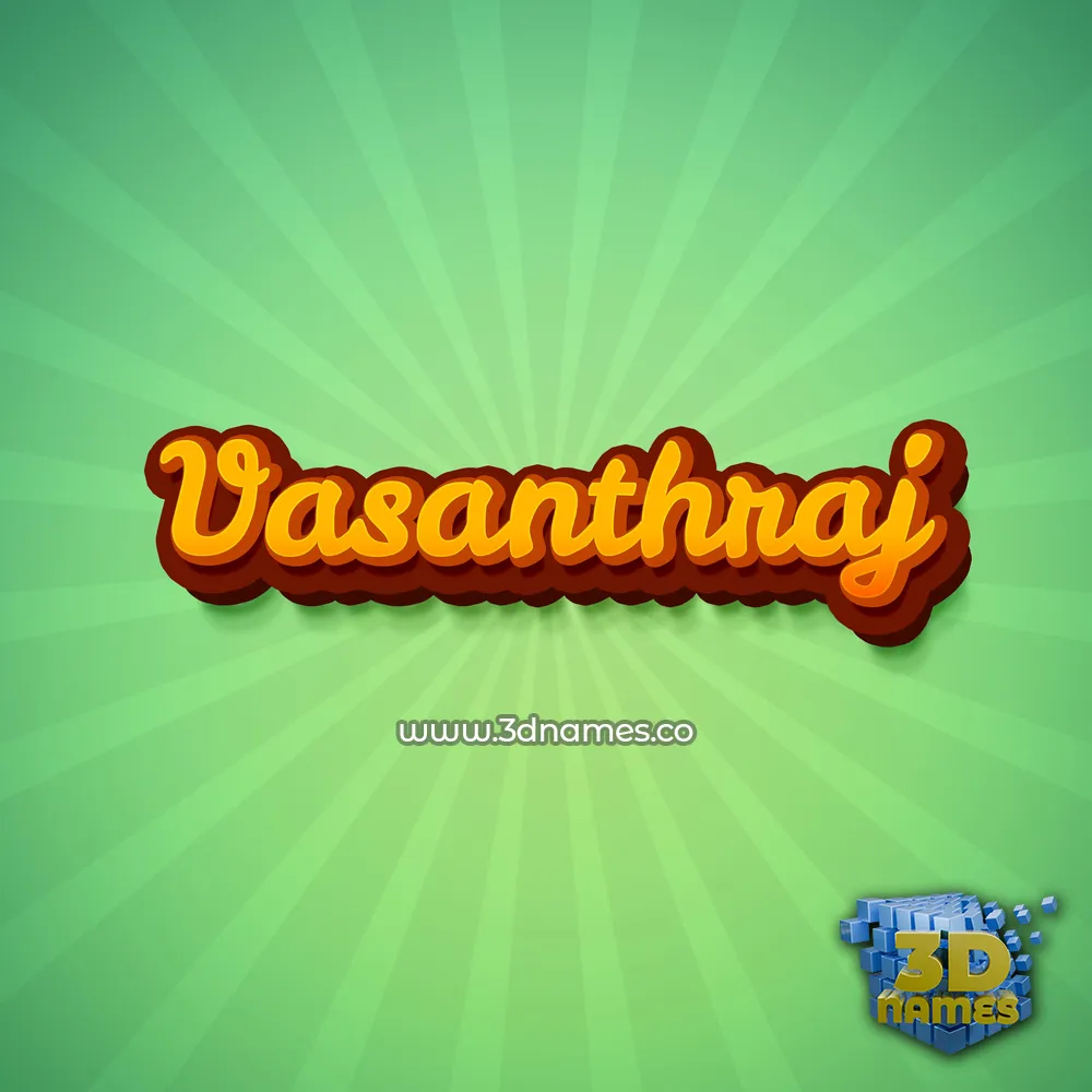 vasanthraj in Green Rays style - 3D name wallpaper
