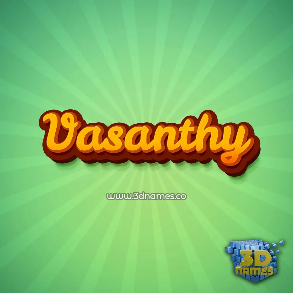vasanthy in Green Rays style - 3D name wallpaper