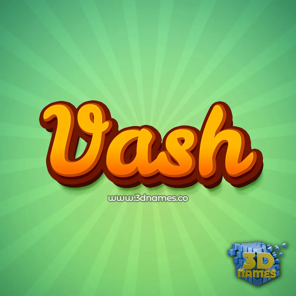 vash in Green Rays style - 3D name wallpaper