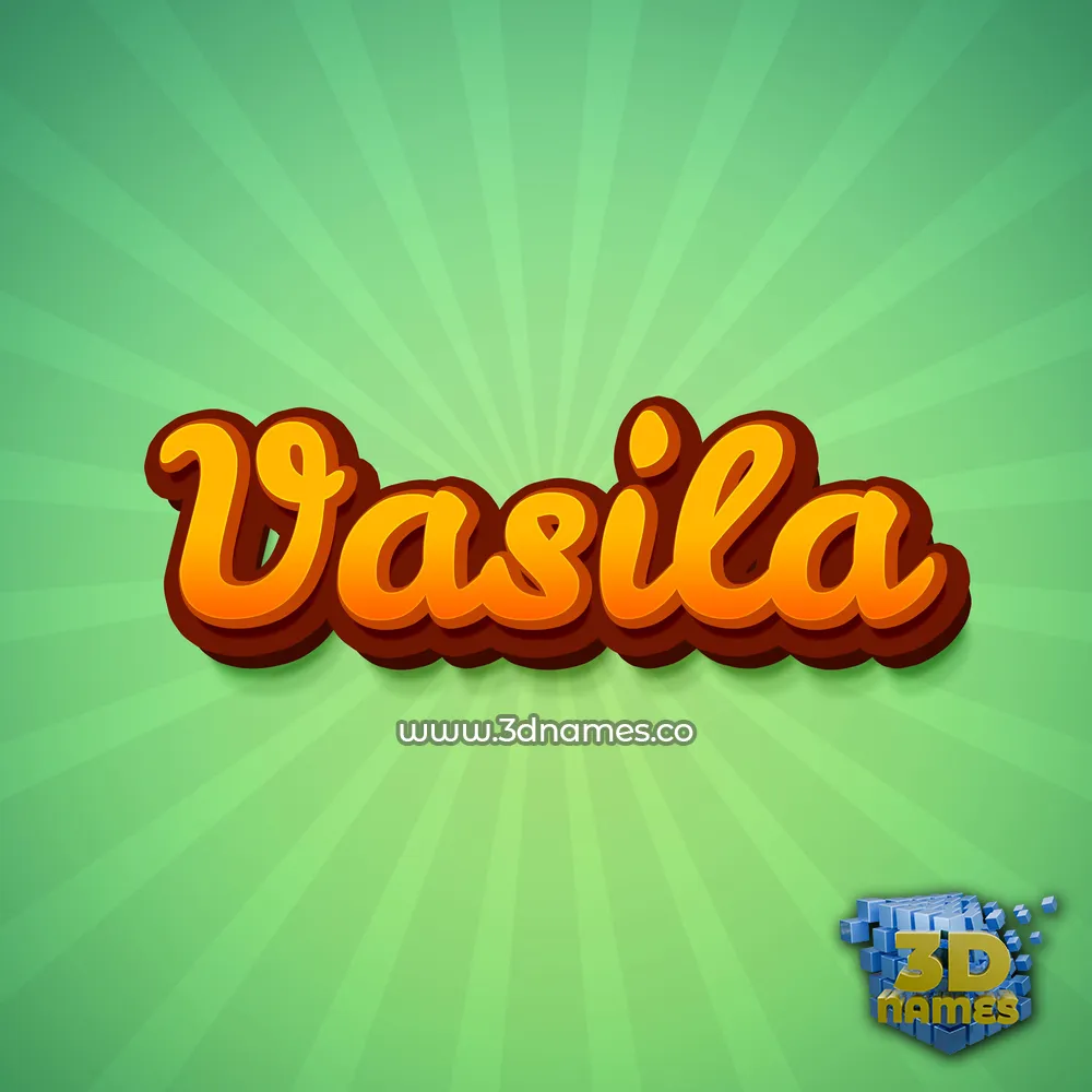 vasila in Green Rays style - 3D name wallpaper