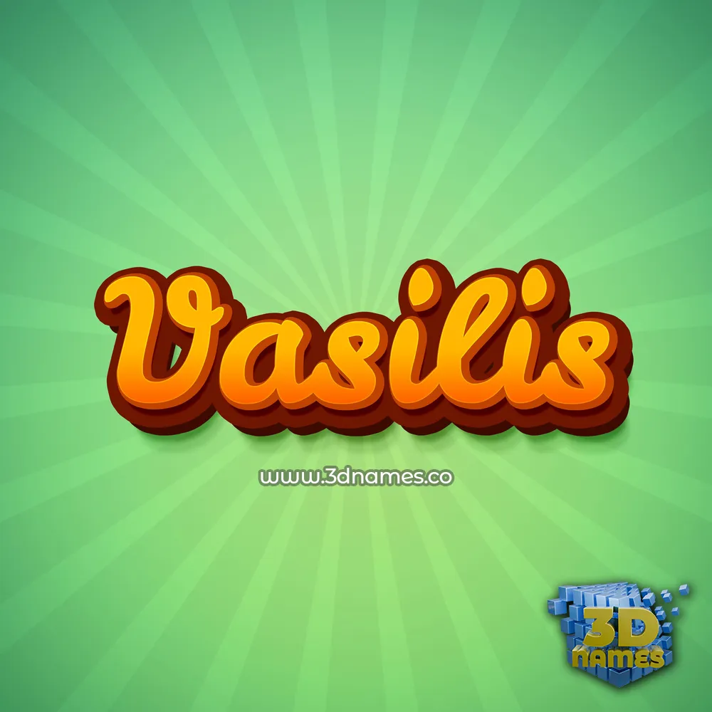 vasilis in Green Rays style - 3D name wallpaper