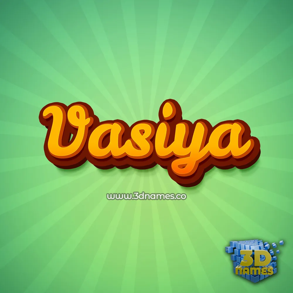 vasiya in Green Rays style - 3D name wallpaper