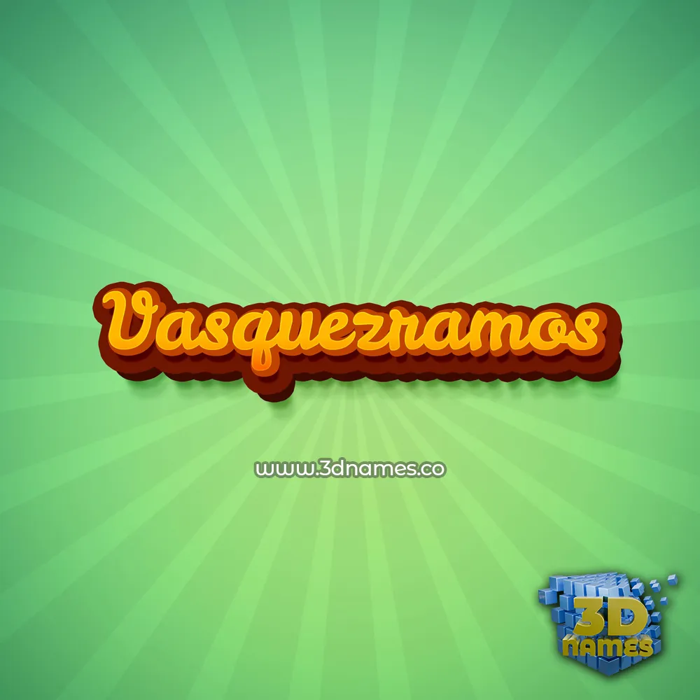 vasquezramos in Green Rays style - 3D name wallpaper