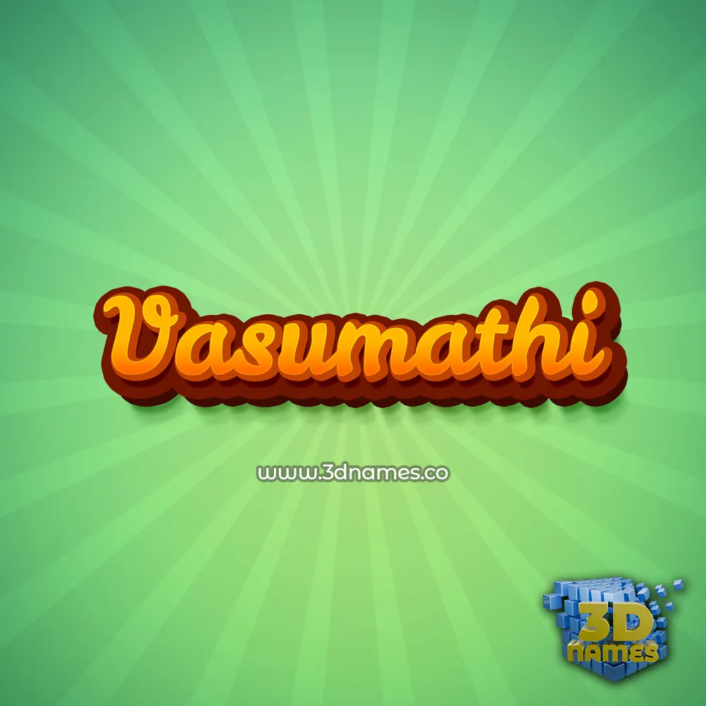 vasumathi in Green Rays style - 3D name wallpaper