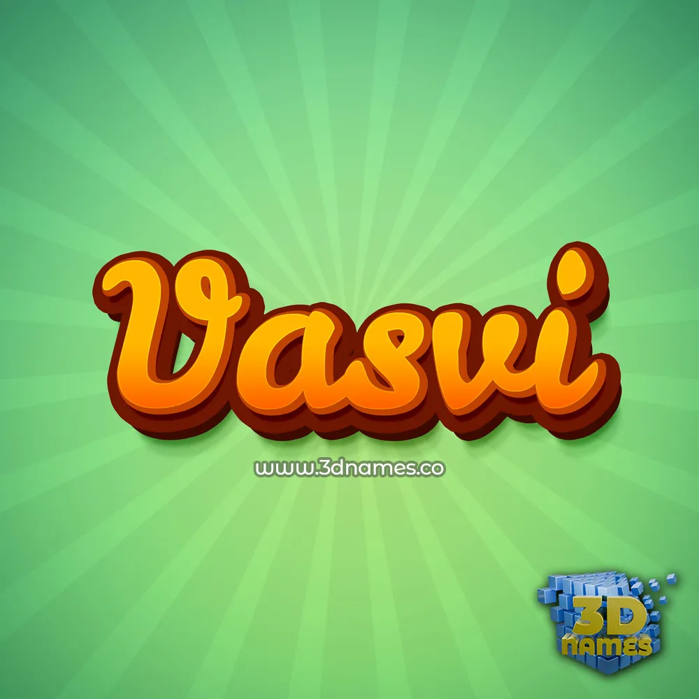 vasvi in Green Rays style - 3D name wallpaper