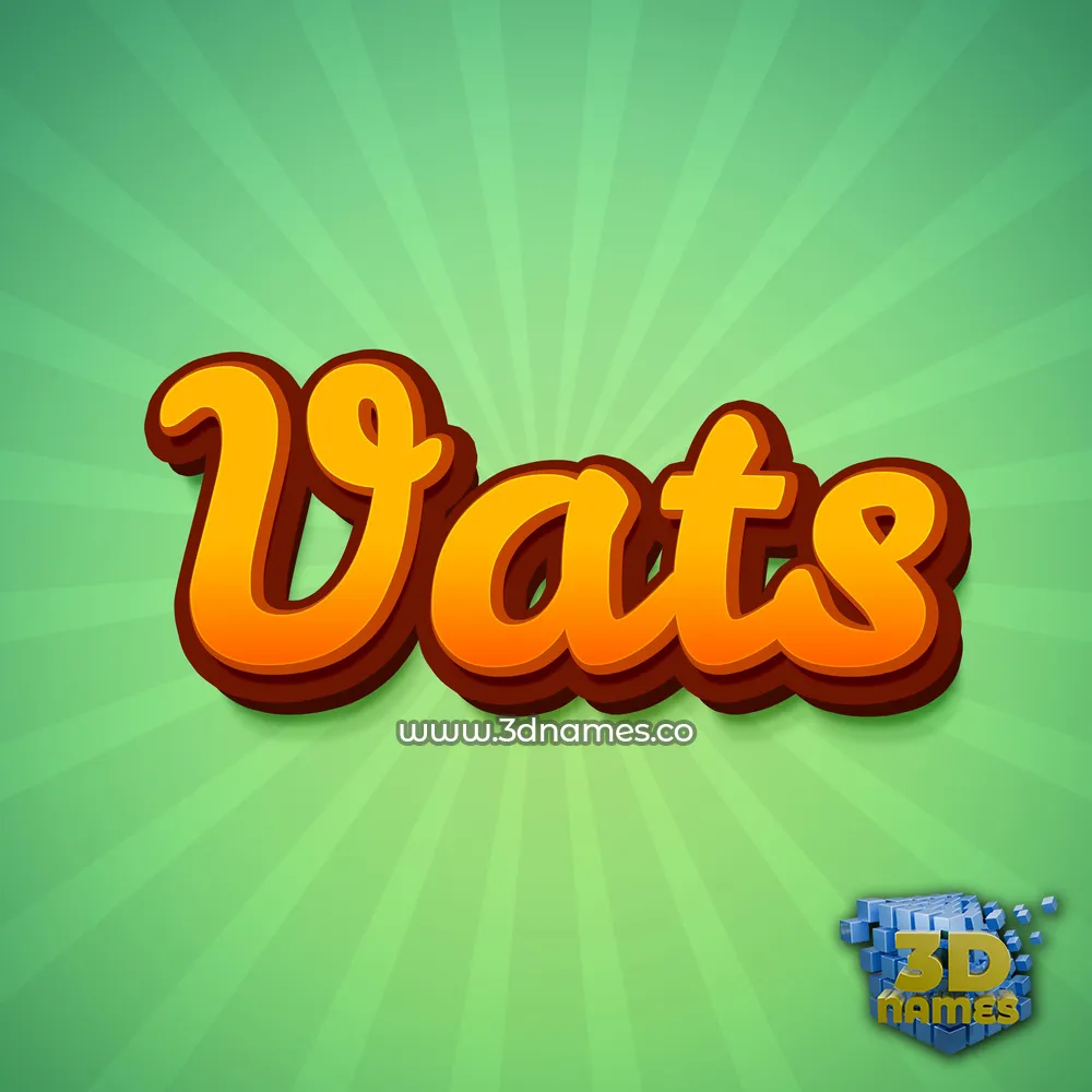 vats in Green Rays style - 3D name wallpaper