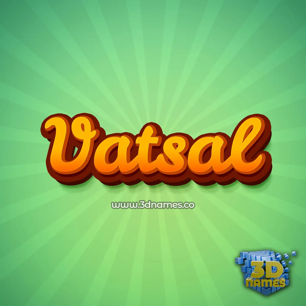 vatsal in Green Rays style - 3D name wallpaper