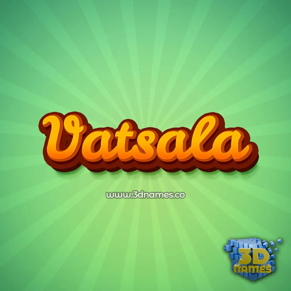 vatsala in Green Rays style - 3D name wallpaper