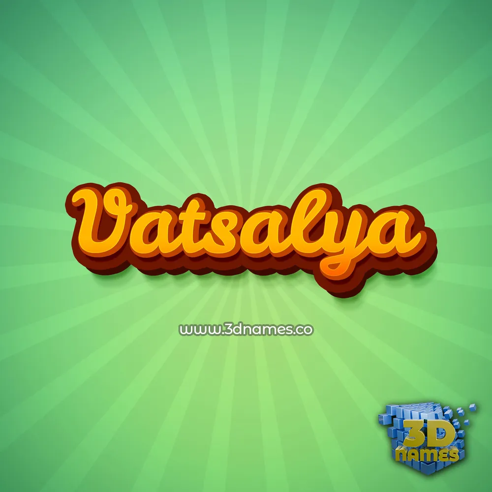 vatsalya in Green Rays style - 3D name wallpaper