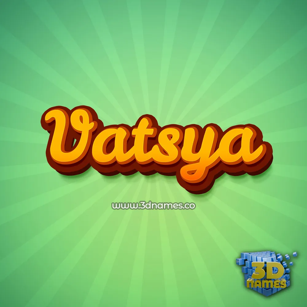 vatsya in Green Rays style - 3D name wallpaper