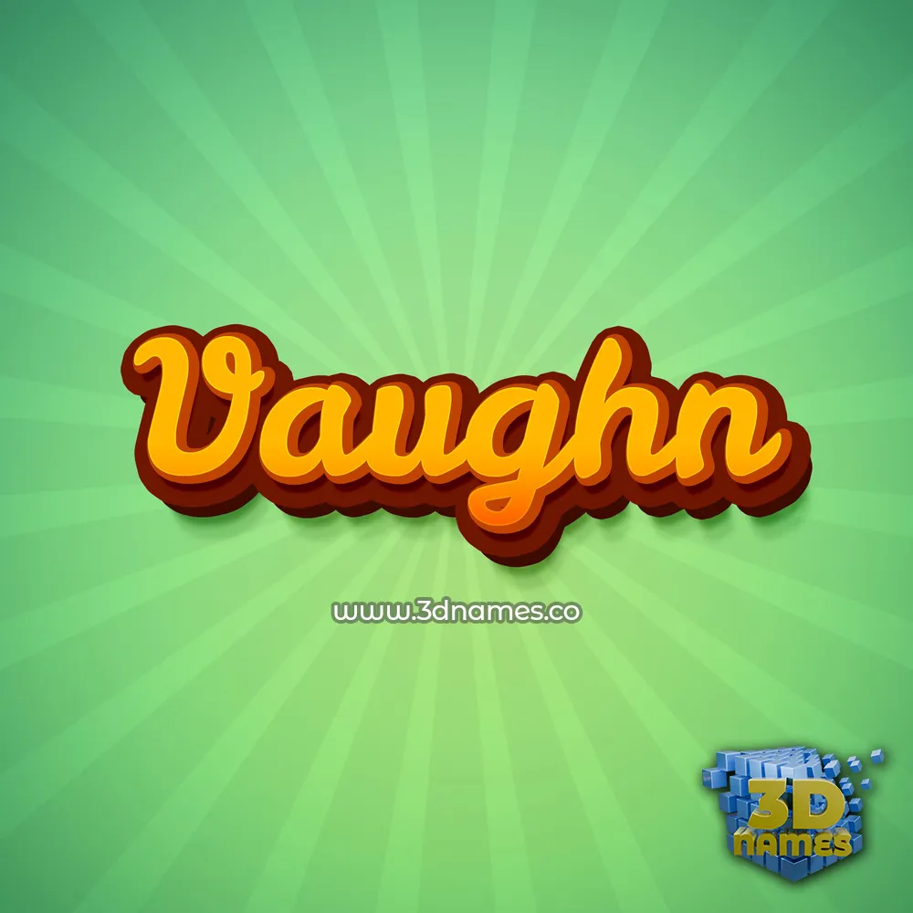 vaughn in Green Rays style - 3D name wallpaper