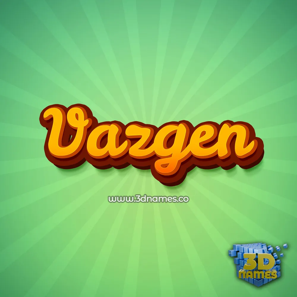vazgen in Green Rays style - 3D name wallpaper