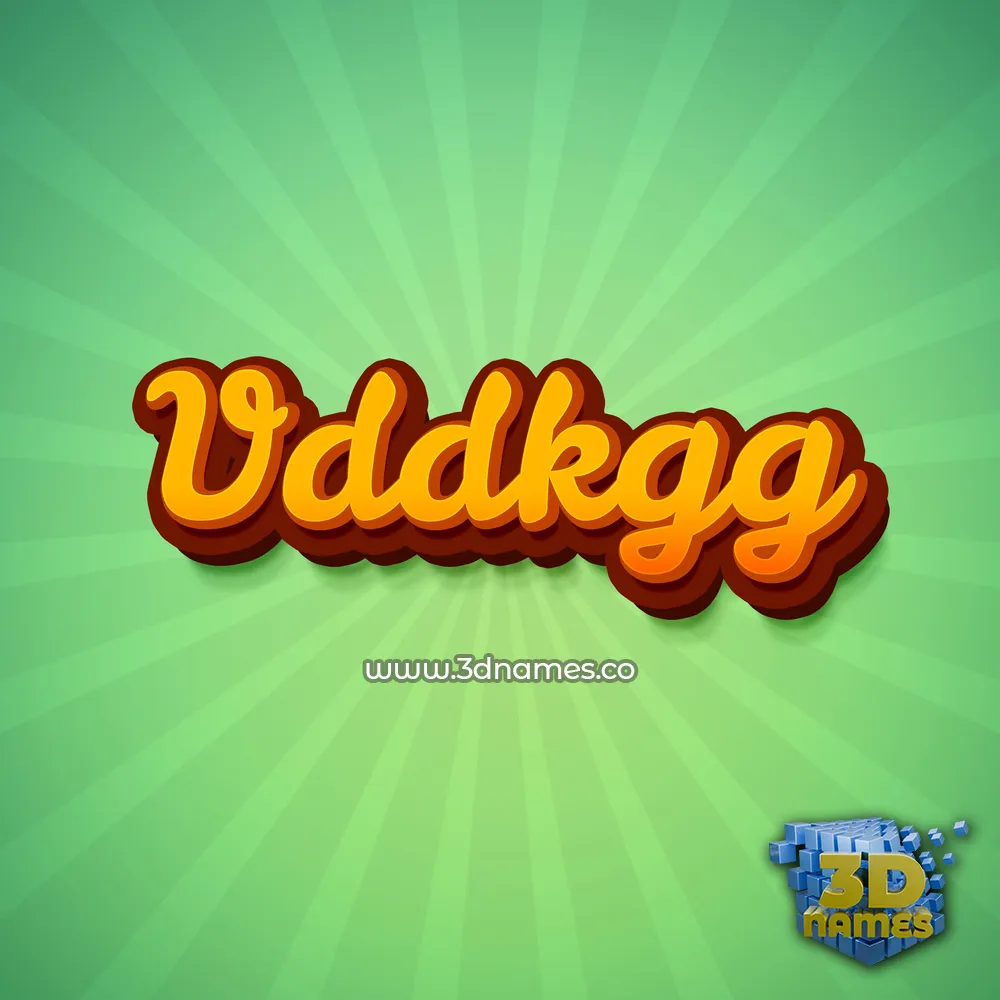 vddkgg in Green Rays style - 3D name wallpaper