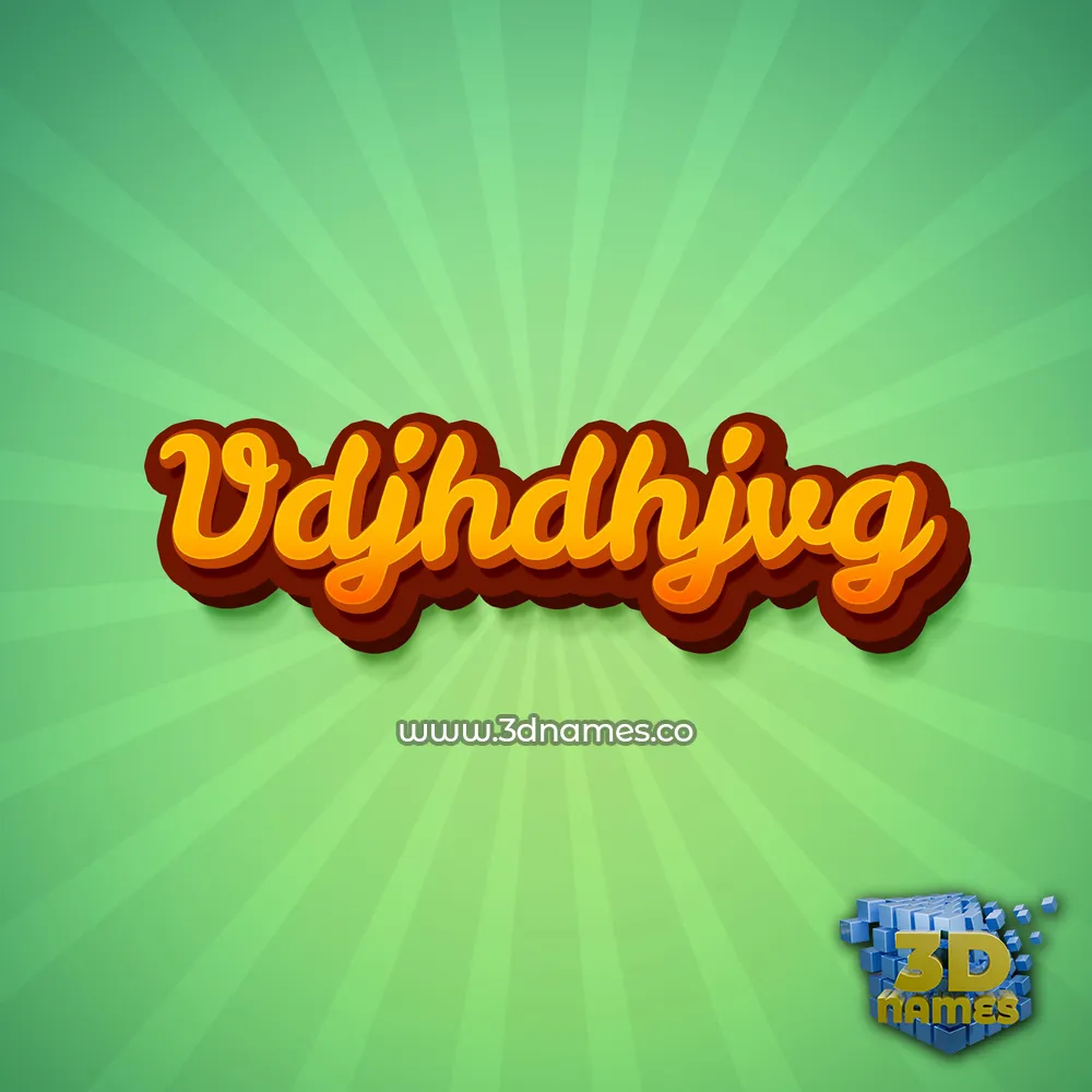 vdjhdhjvg in Green Rays style - 3D name wallpaper