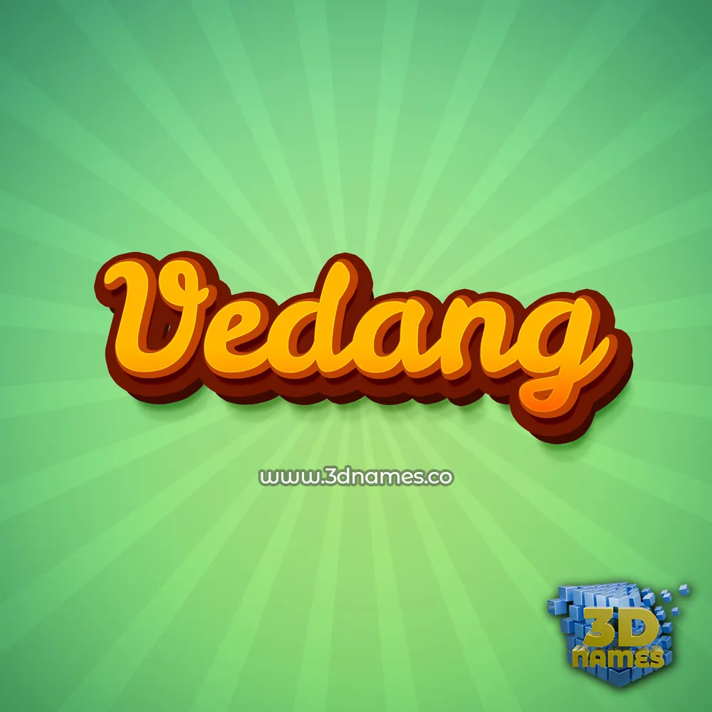 vedang in Green Rays style - 3D name wallpaper