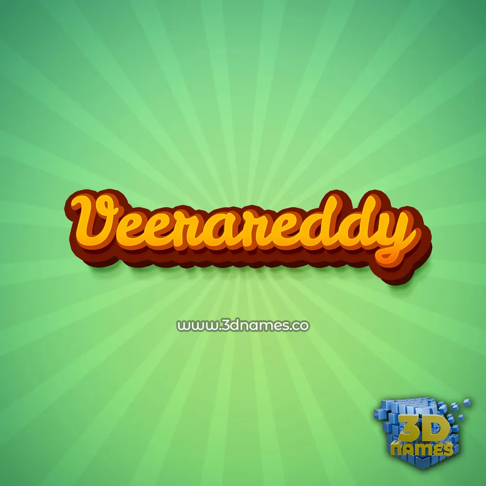 veerareddy in Green Rays style - 3D name wallpaper