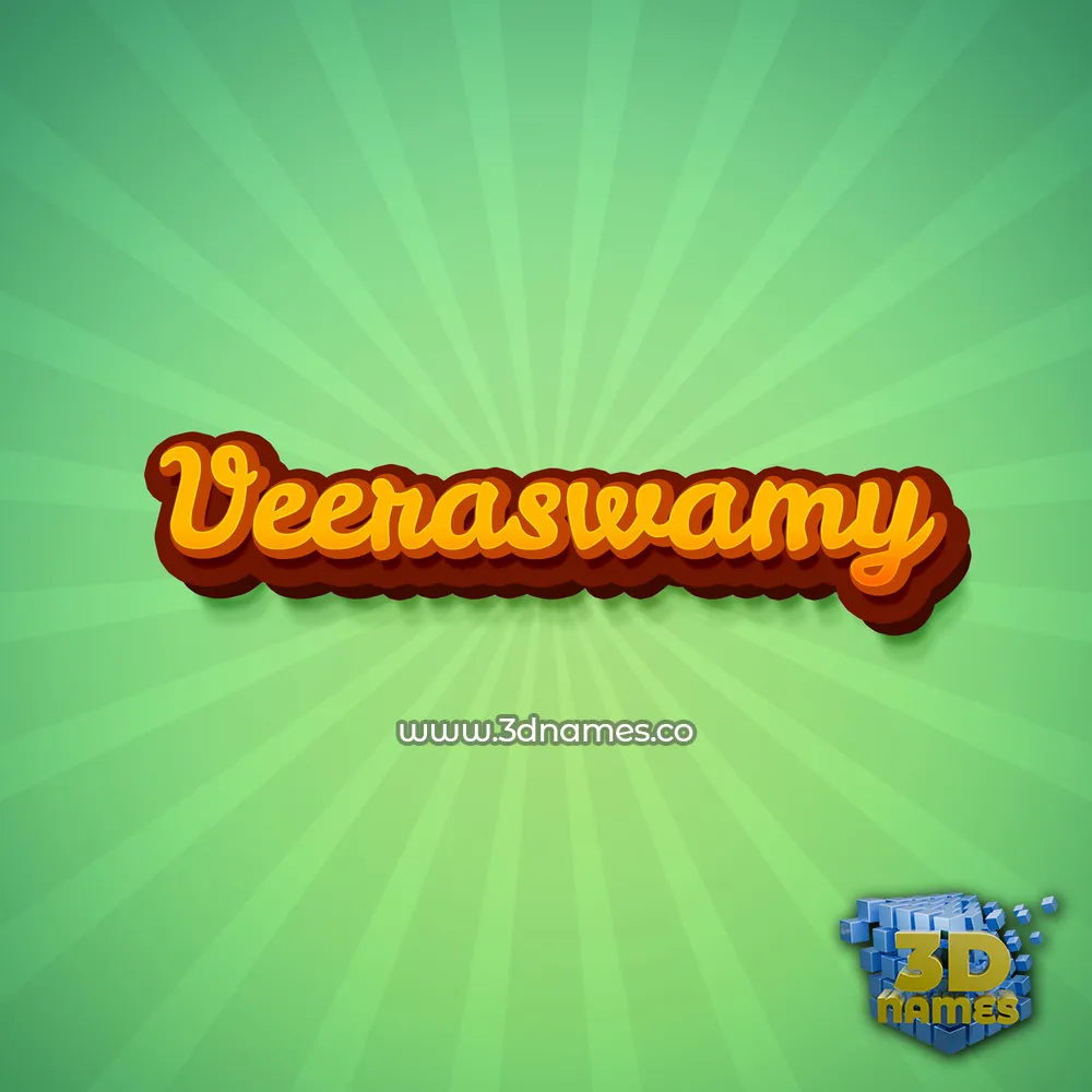 veeraswamy in Green Rays style - 3D name wallpaper
