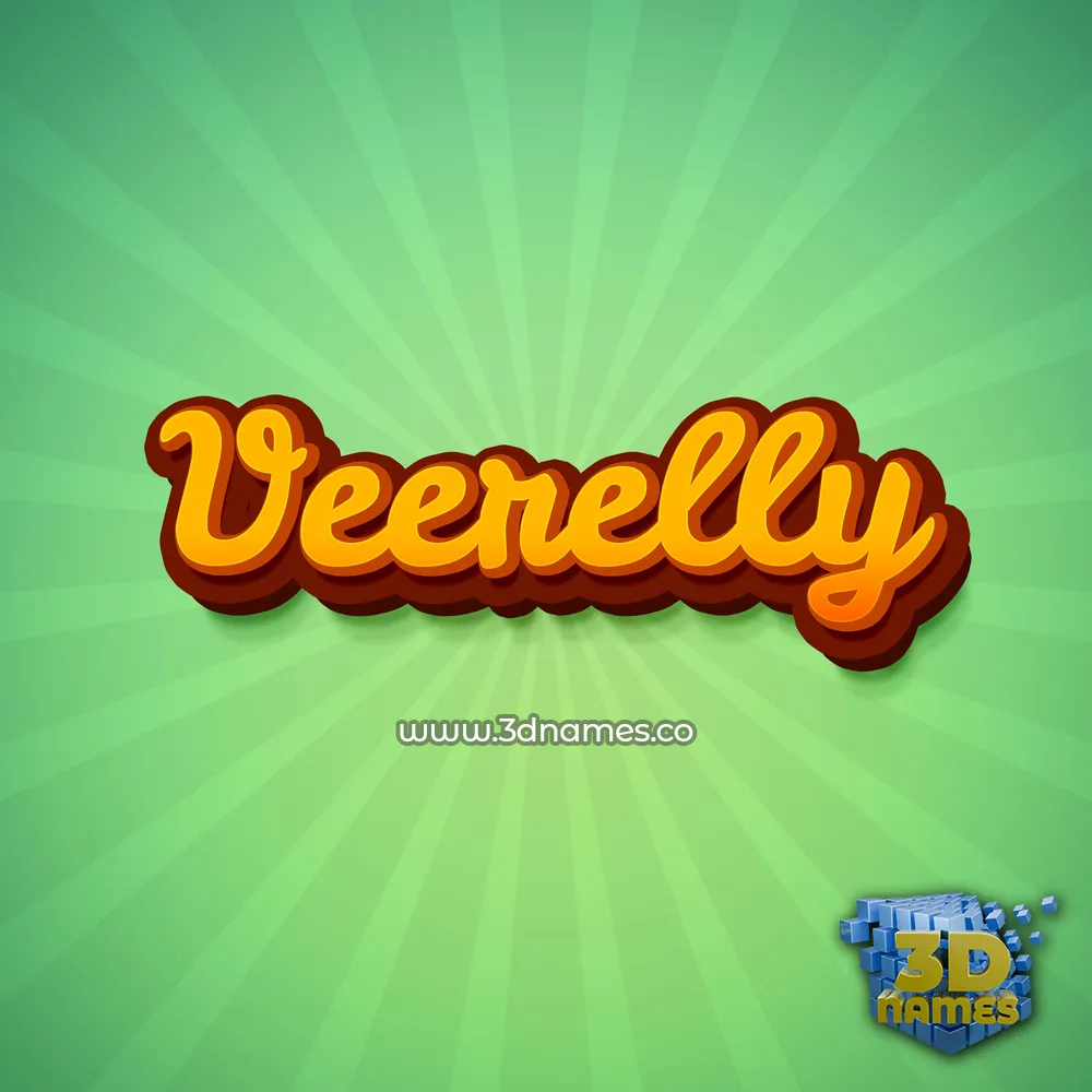 veerelly in Green Rays style - 3D name wallpaper