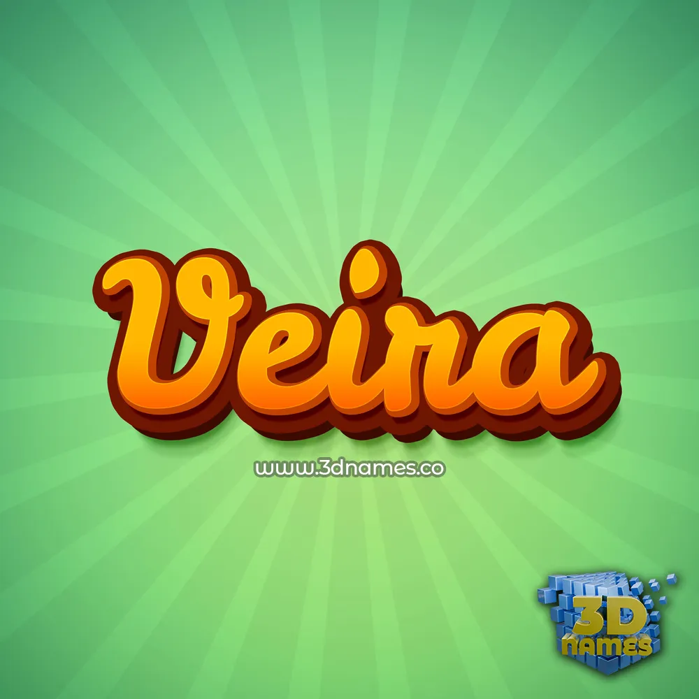 veira in Green Rays style - 3D name wallpaper