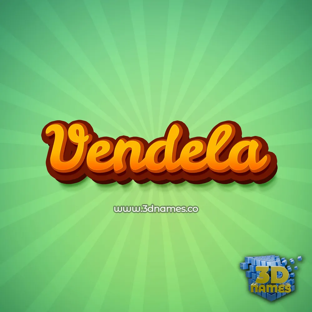 vendela in Green Rays style - 3D name wallpaper