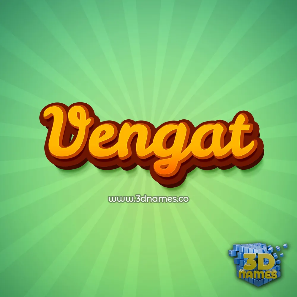 vengat in Green Rays style - 3D name wallpaper