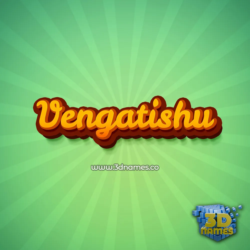 vengatishu in Green Rays style - 3D name wallpaper