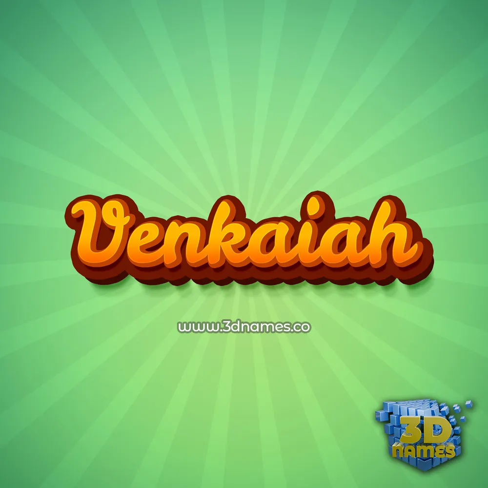 venkaiah in Green Rays style - 3D name wallpaper