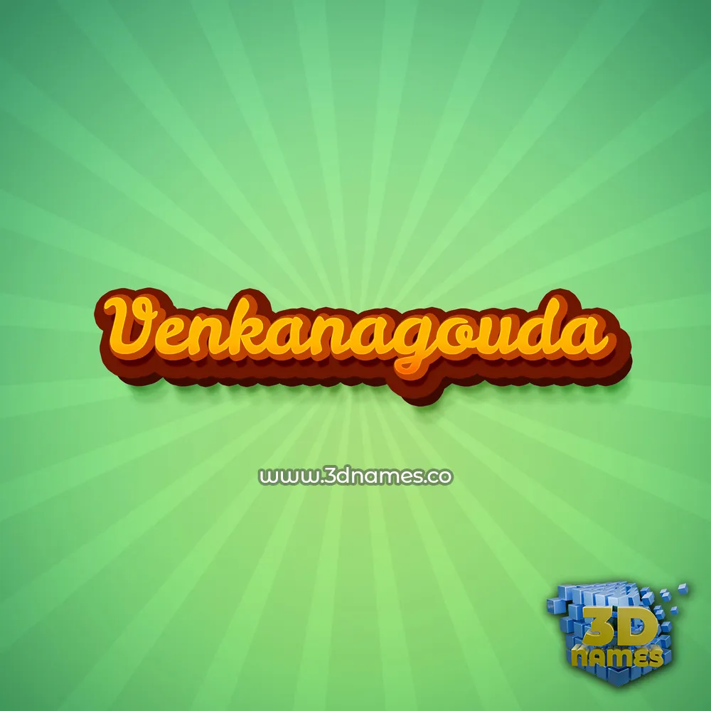 venkanagouda in Green Rays style - 3D name wallpaper